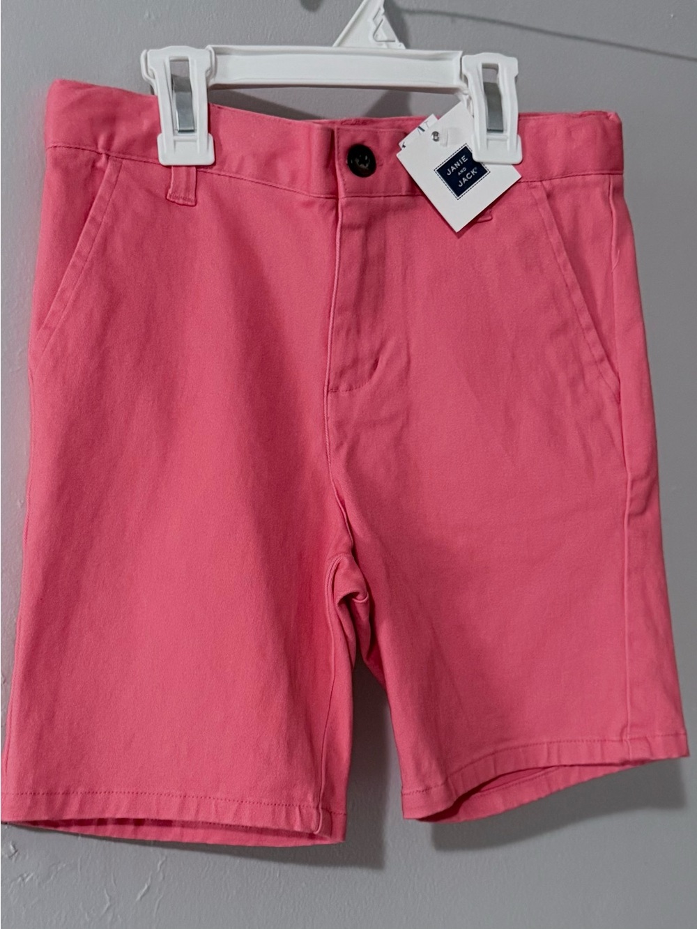 NWT Janie and Jack Pink Cotton Boys’ Shorts